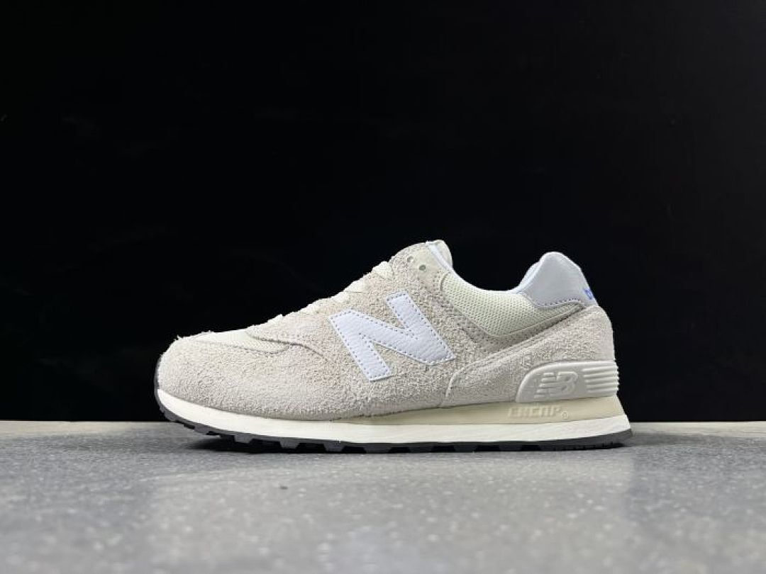 New Balance 574 Sea Salt with Classic Grey Suede Mesh Lifestyle Sneakers Men's Women's Classic Retro Shoes