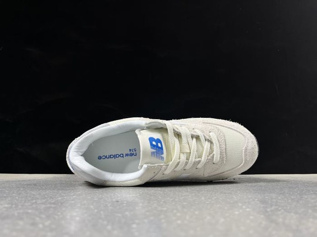 New Balance 574 Sea Salt with Classic Grey Suede Mesh Lifestyle Sneakers Men's Women's Classic Retro Shoes