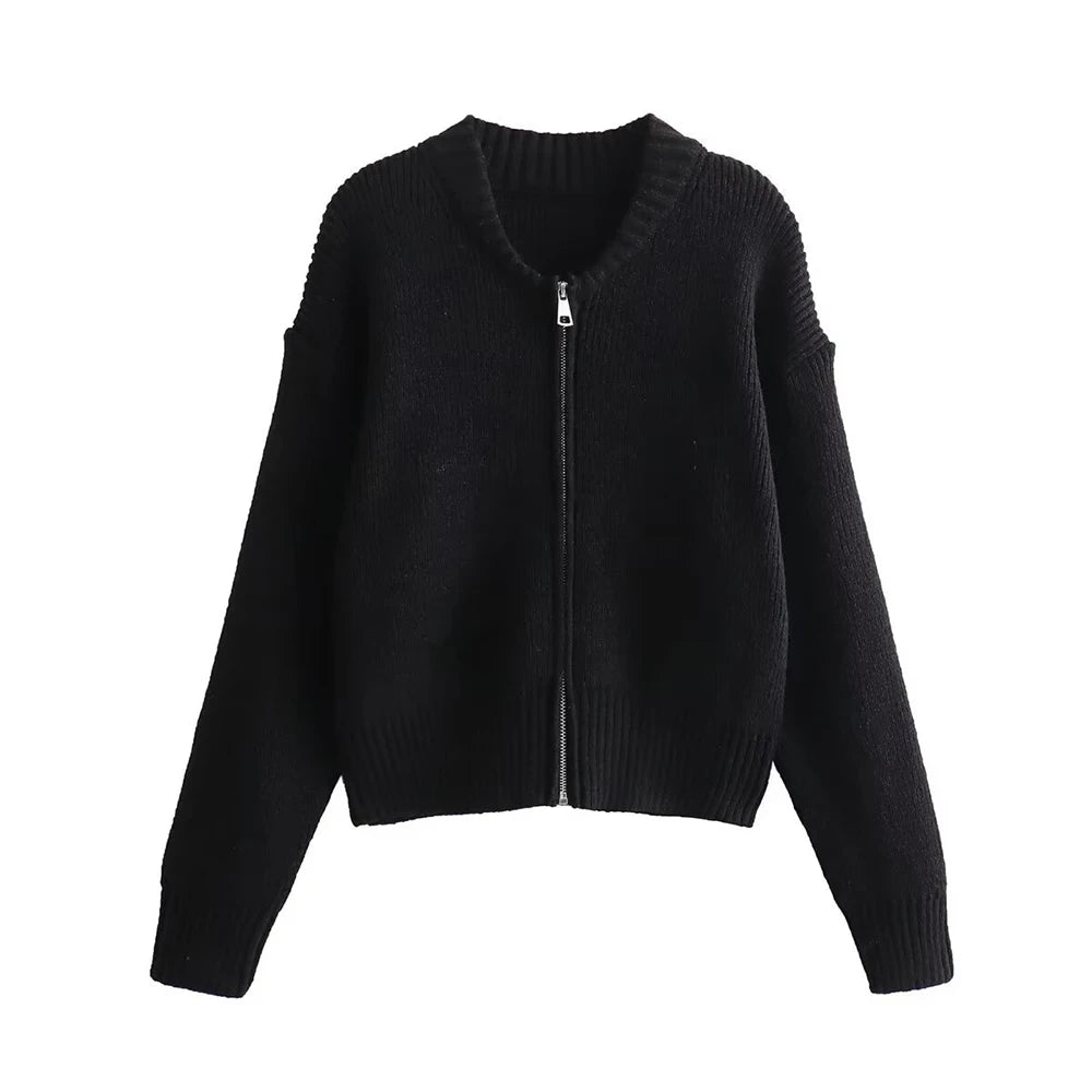 Sweaters Women Knitted Cardigan Autumn Winter Zipper