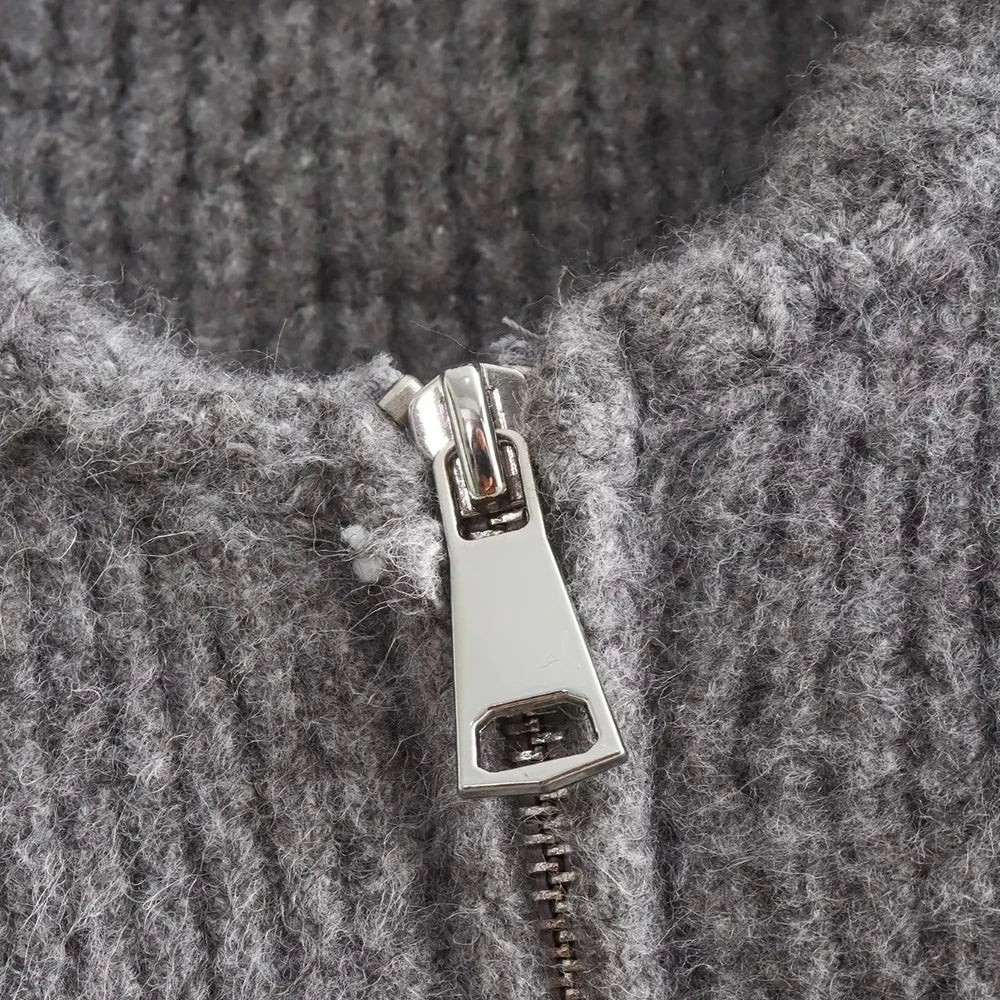 Sweaters Women Knitted Cardigan Autumn Winter Zipper