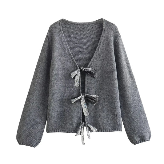 Knitted Cardigan for Womens V-neck Warm