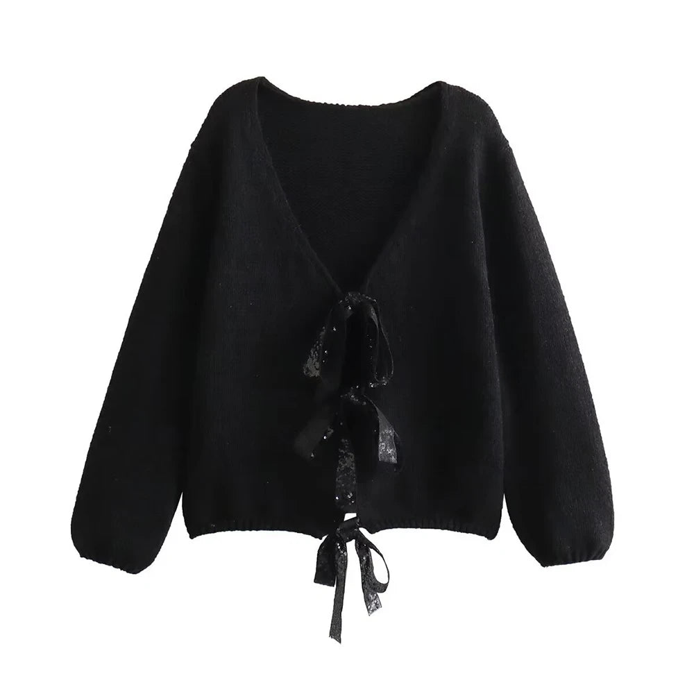 Knitted Cardigan for Womens V-neck Warm