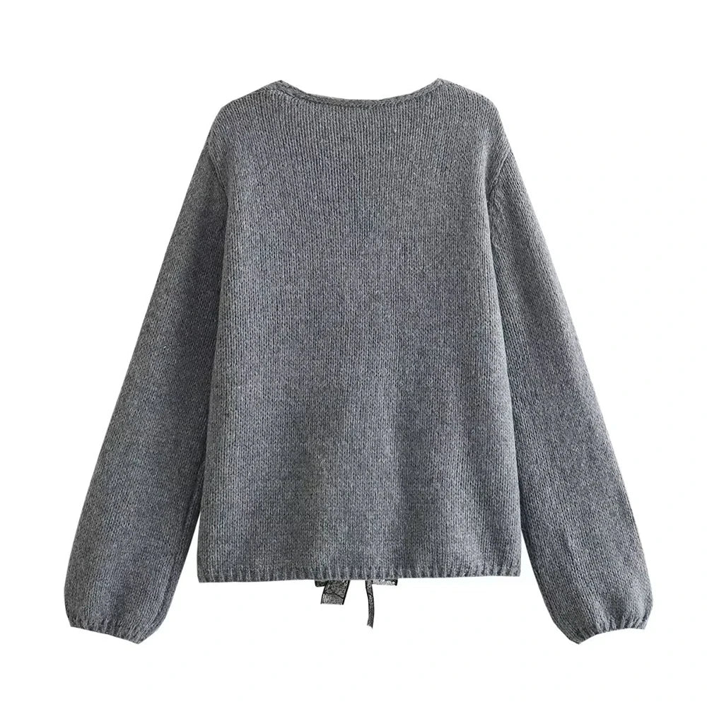 Knitted Cardigan for Womens V-neck Warm
