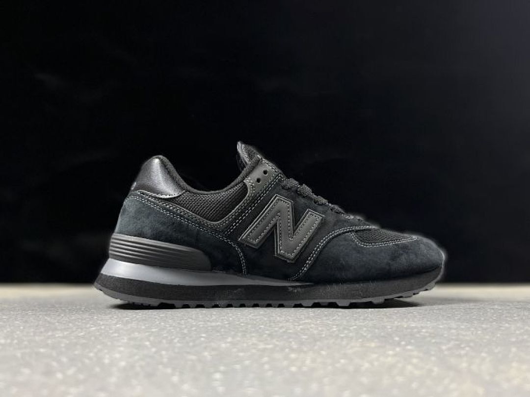 New Balance 574 Classic Lifestyle Sneakers Dark Grey Suede Mesh Men's Women's Shoes ML574EGG
