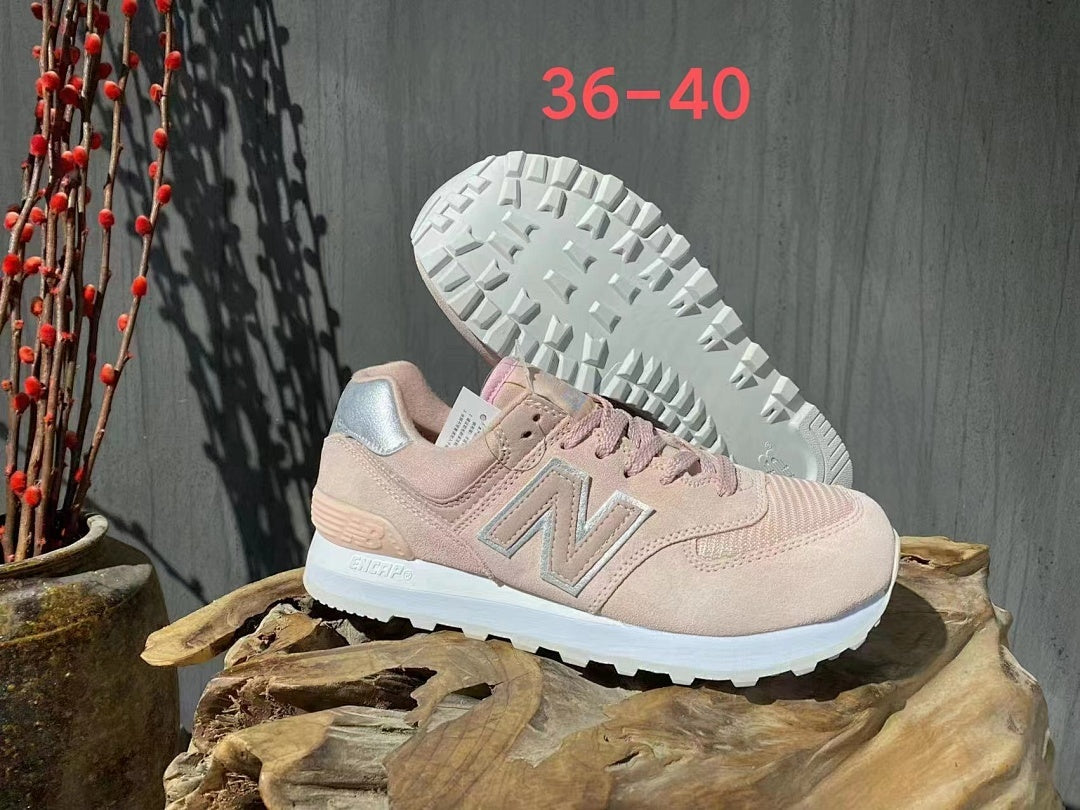 New Balance 574 Women's Lifestyle Sneakers Blush Pink Silver WL574ZSC Casual Trainers Sizes 36-40