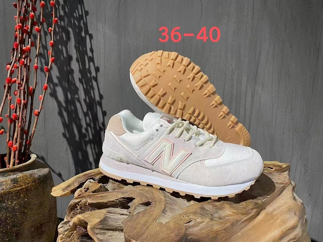 New Balance Women's 574 WL574ZSC Cream Starlight Pink Gum Sole ENCAP Classic Casual Lifestyle Sneakers Shoes Sizes 36-40