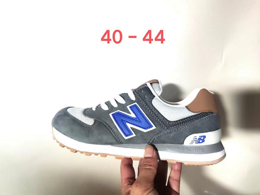 New Balance 574 Classic Lifestyle Sneakers Men's Grey Royal Blue Brown Gum Sole ENCAP Shoes (EU 40-44)