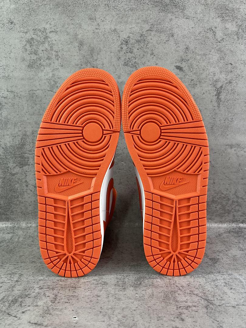 Nike Air Jordan 1 Mid Women's "Starfish" Orange White Sneakers BQ6472-104