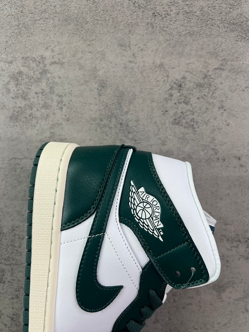 Nike Air Jordan 1 Mid Noble Green (554724-301) - Green White Sail Men's Women's Lifestyle Sneakers Basketball Shoes