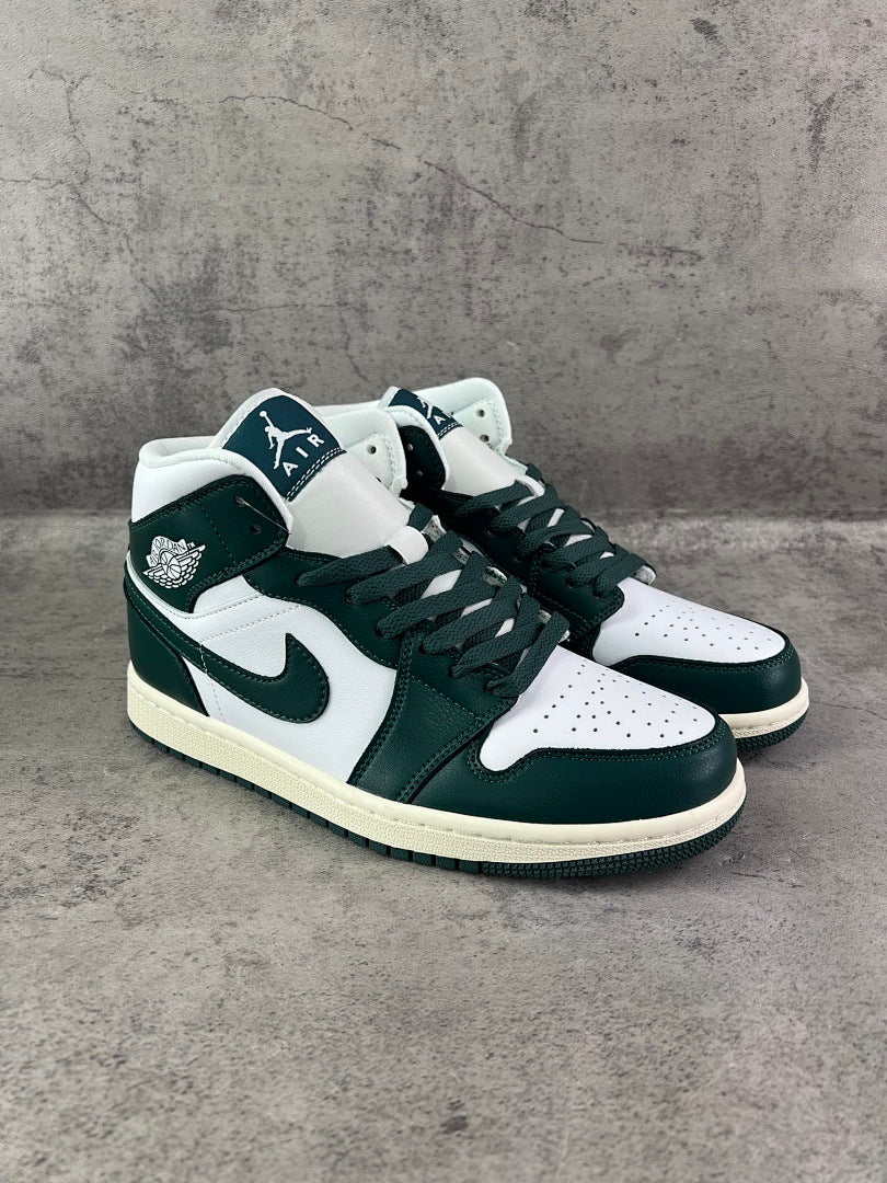 Nike Air Jordan 1 Mid Noble Green (554724-301) - Green White Sail Men's Women's Lifestyle Sneakers Basketball Shoes