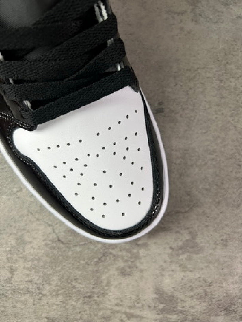 Air Jordan 1 Low SE All-Star 2021 Black White Patent Leather Metallic Silver Gold DD1650-001 Men's Sneakers