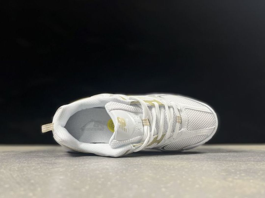 New Balance 530 White Gold Metallic Running Shoes Trainers Unisex MR530CC
