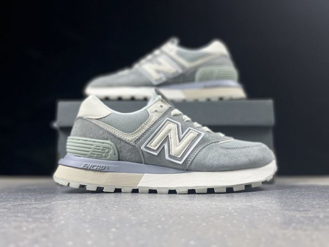 New Balance 574+ Plus WL574ZSC Women's Grey Matter Sea Salt Sage Green Platform Lifestyle Sneakers