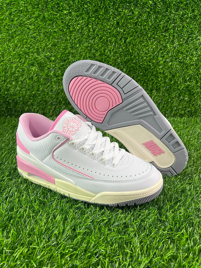 Nike Air Jordan 2 Low Women's White Pink Sail Sneakers DX4401-160