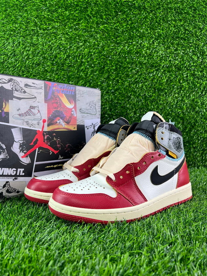 Nike Air Jordan 1 Retro High OG Union LA Varsity Red Red Toe BV1300-106 Men's Sneakers