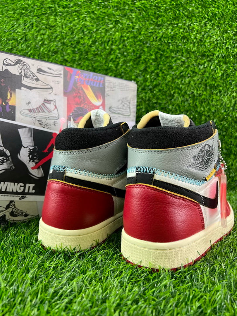 Nike Air Jordan 1 Retro High OG Union LA Varsity Red Red Toe BV1300-106 Men's Sneakers