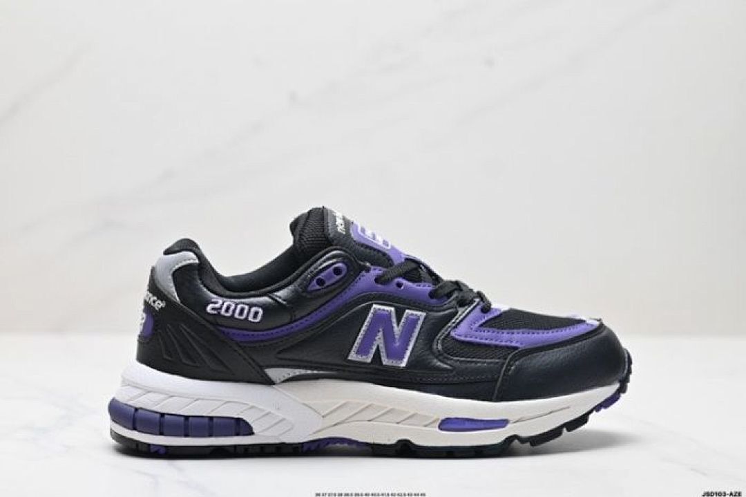 New Balance "2000" Black Purple White Unisex Running Lifestyle Sneakers Shoes Trainers