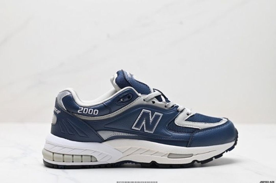 New Balance 2000 Navy Grey Silver Cream Running Shoes Trainers Sneakers Men's Women's
