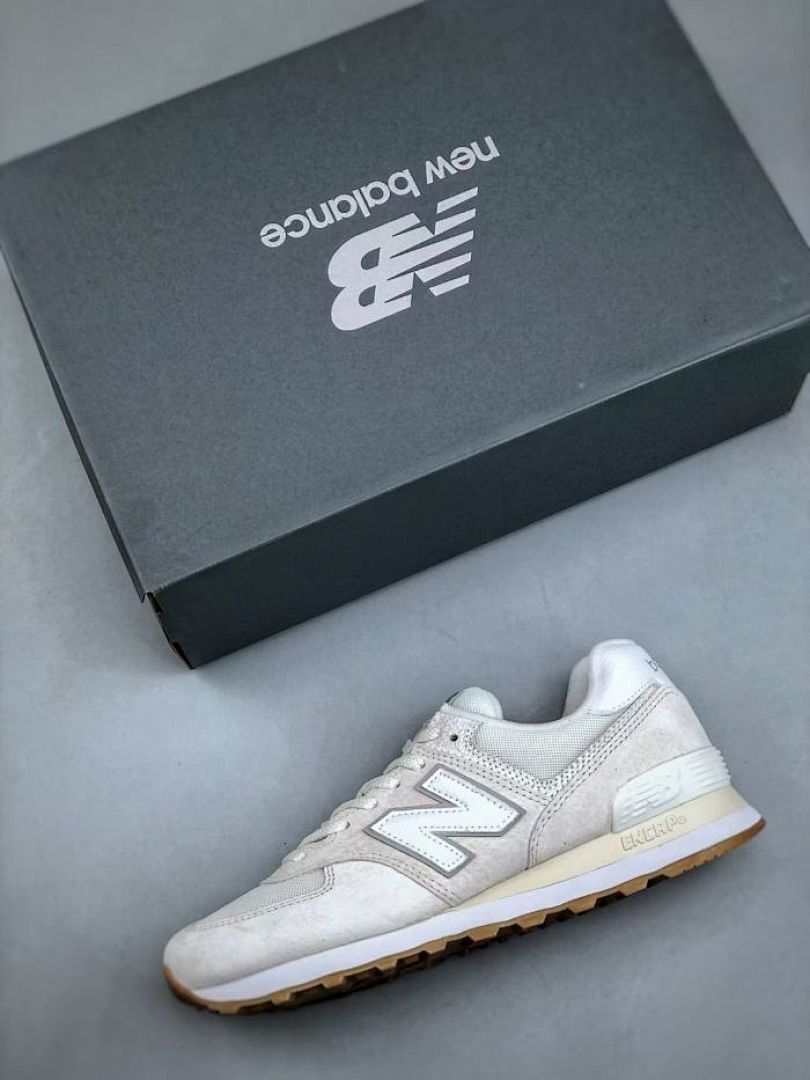 New Balance 574 Sea Salt White Gum ML574EVW Men's Women's Classic Lifestyle Running Shoes Sneakers Trainers