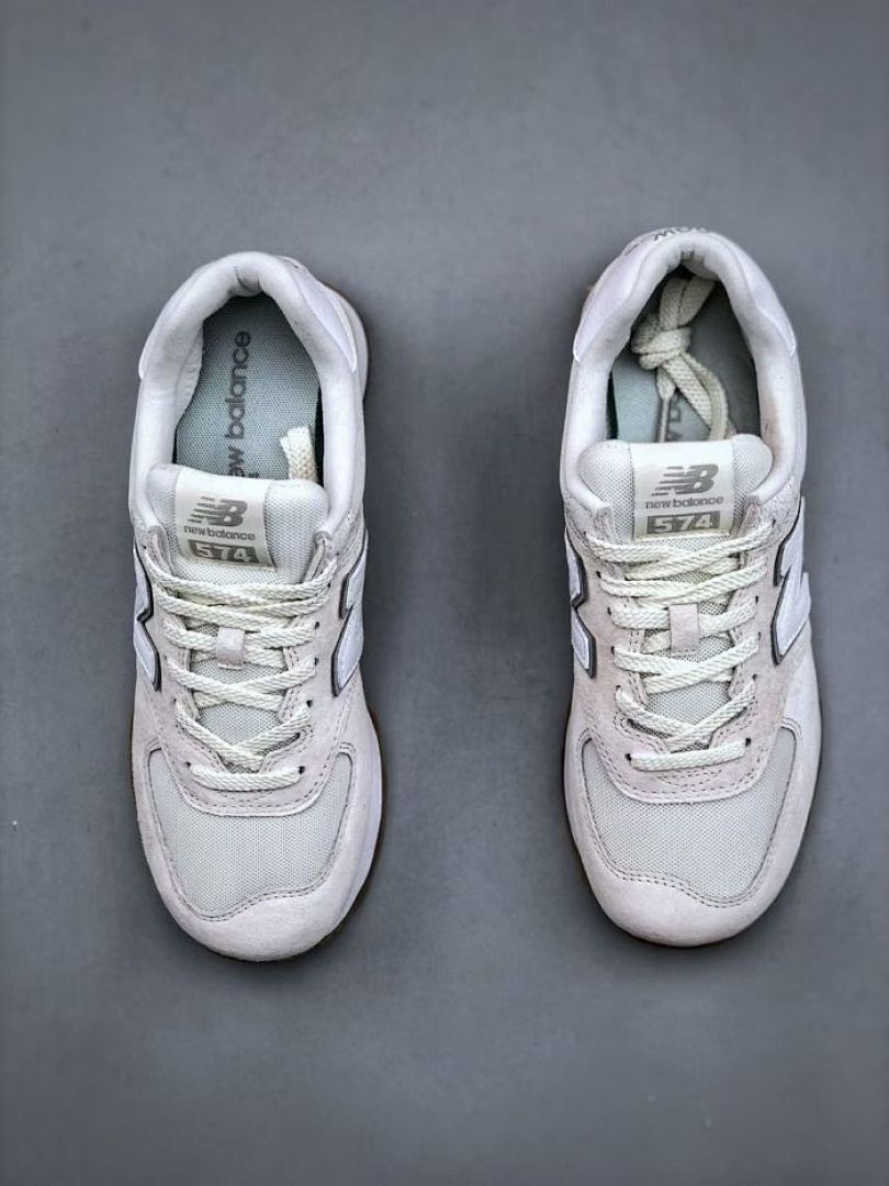 New Balance 574 Sea Salt White Gum ML574EVW Men's Women's Classic Lifestyle Running Shoes Sneakers Trainers