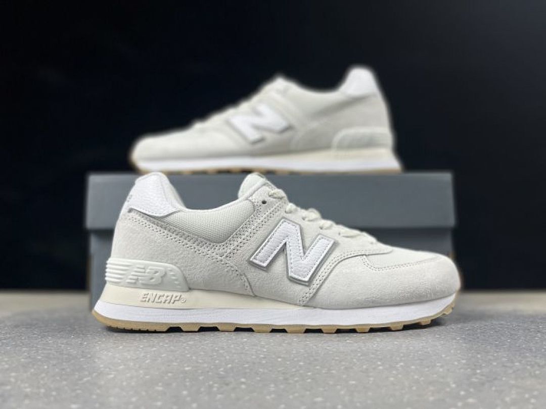 New Balance 574 Sea Salt White Gum ML574EVW Men's Women's Classic Lifestyle Running Shoes Sneakers Trainers