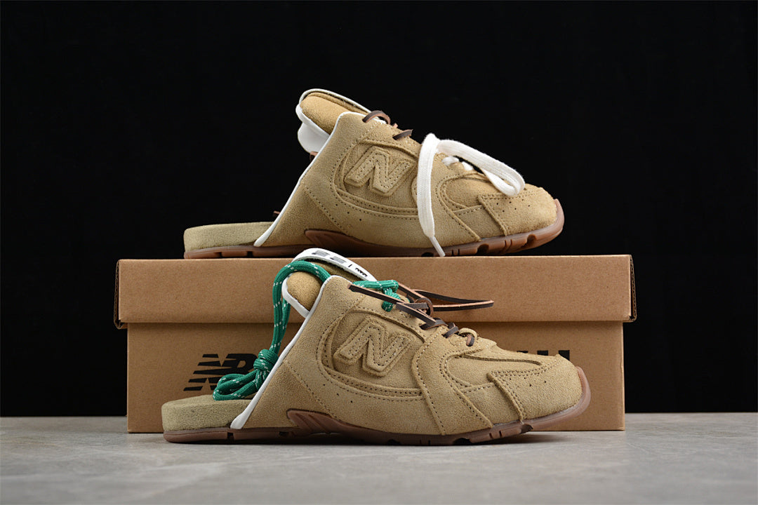 New Balance 2002R Mule M2002RMD Light Brown Suede Slip-On Backless Sneaker
