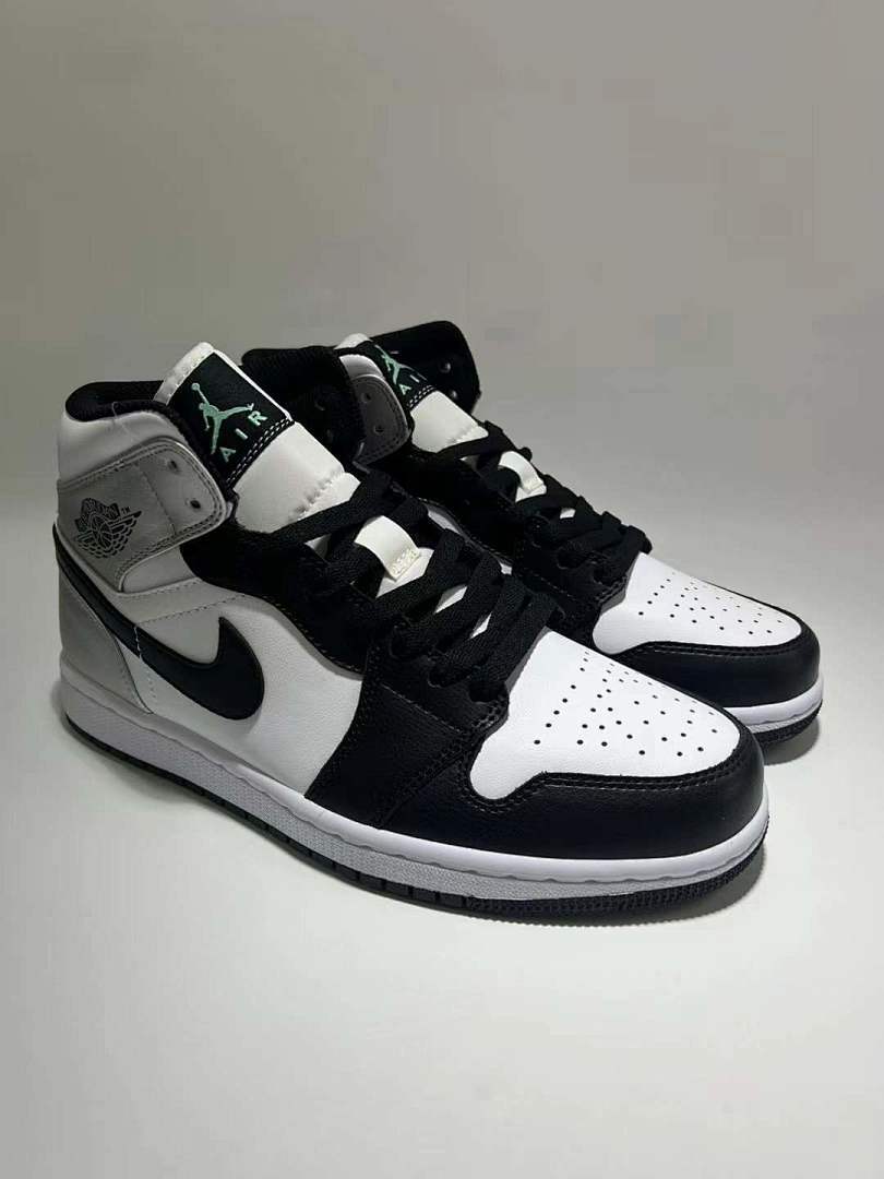 Air Jordan 1 Mid Black White Aluminum DQ8426-001 Men's Women's Sneakers Shoes