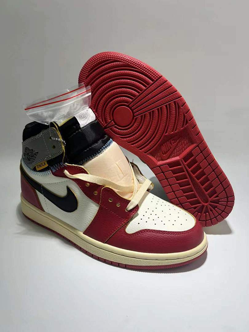 Nike Air Jordan 1 Retro High OG Union LA Varsity Red Black Toe Chicago BV1300-106 Men's Sneakers