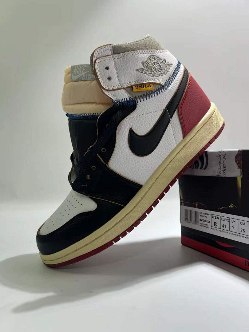 Nike Union Air Jordan 1 Retro High OG Black Toe BV1300-106 Men's Sneakers Shoes Limited Edition Collaboration