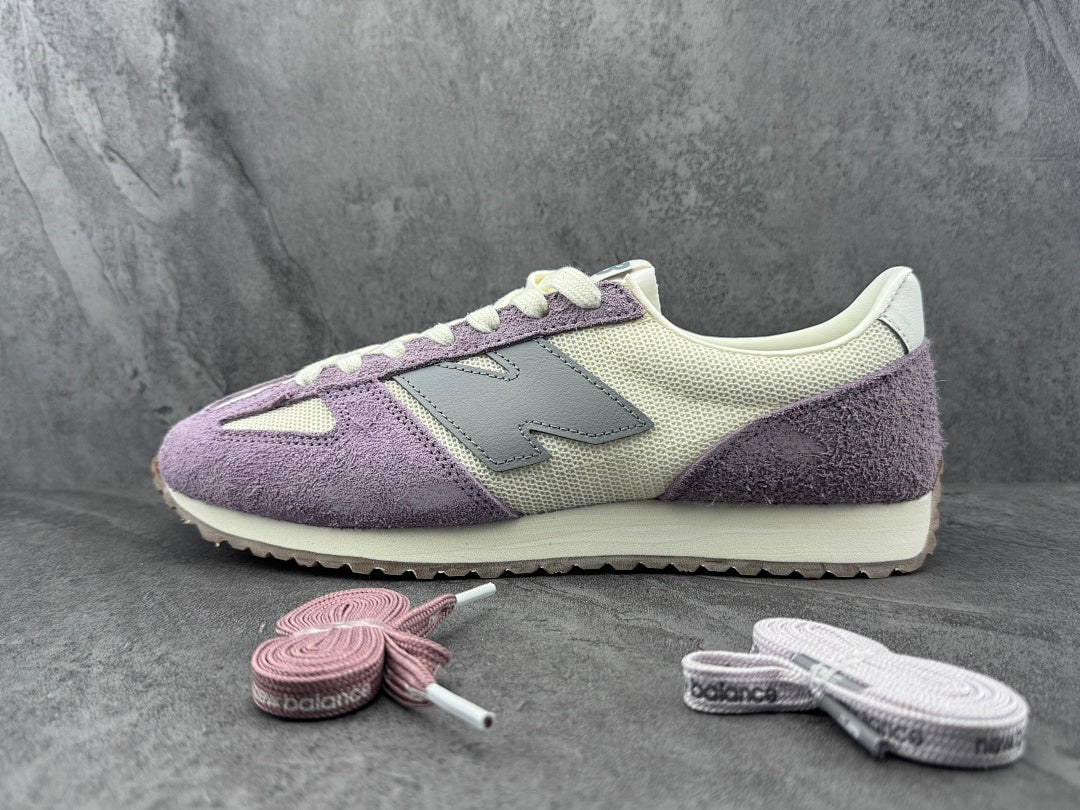 New Balance 237 Plum Moonbeam WS237PL1 Unisex Retro Lifestyle Sneakers Lavender Light Purple Cream Grey Suede Mesh Shoes