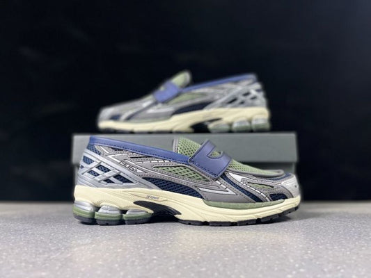 New Balance 1906L Loafer Slip-On Shoes Olive Green Navy Silver N-ERGY