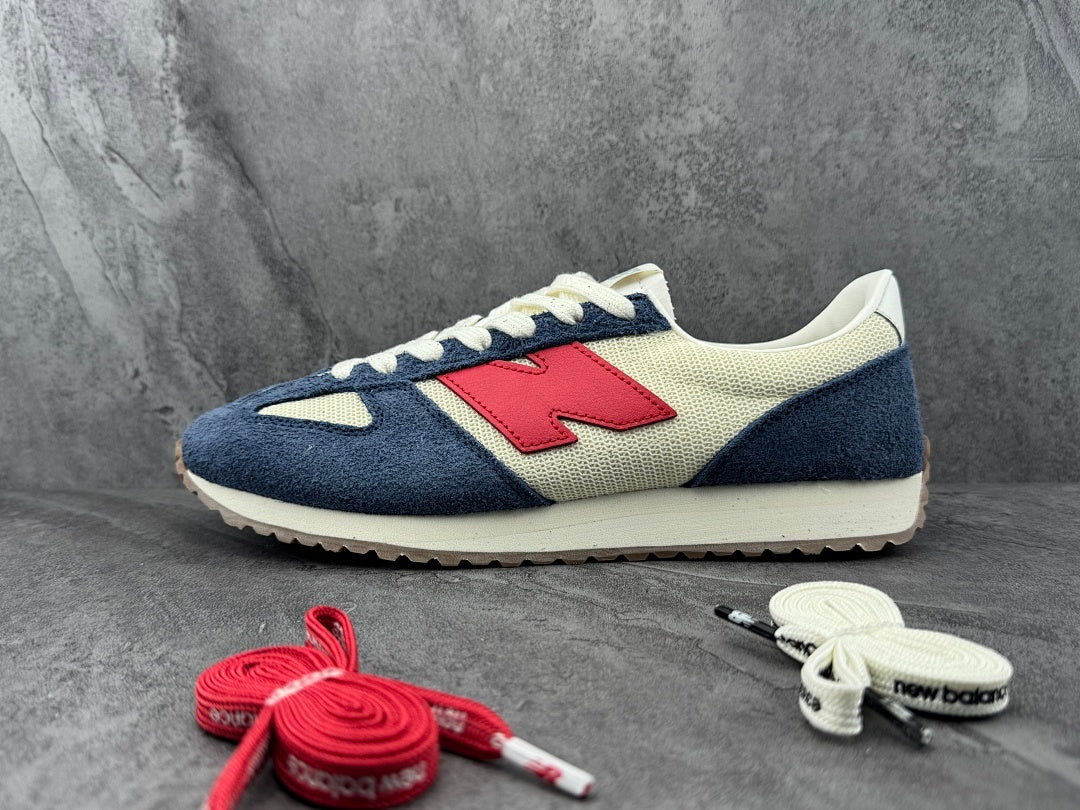 New Balance 220 Retro Runner Men's Women's Navy Red Cream Suede Mesh Sneakers U220