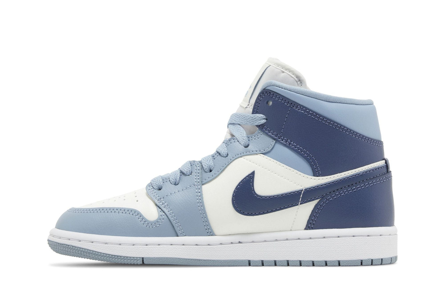 ( Women ) Air Jordan 1 Mid ‘Sail Diffused Blue’ BQ6472-140