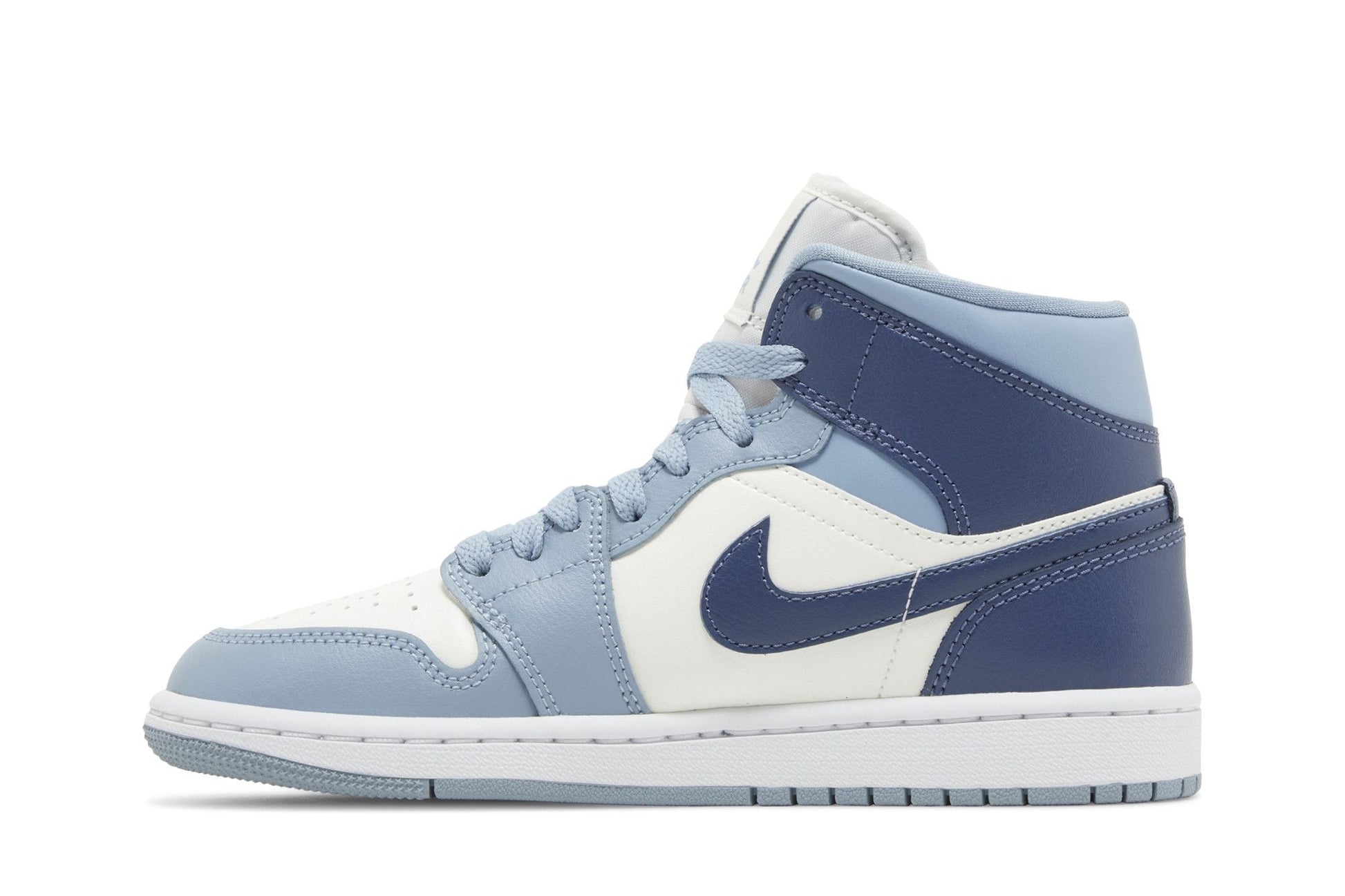 ( Women ) Air Jordan 1 Mid ‘Sail Diffused Blue’ BQ6472-140