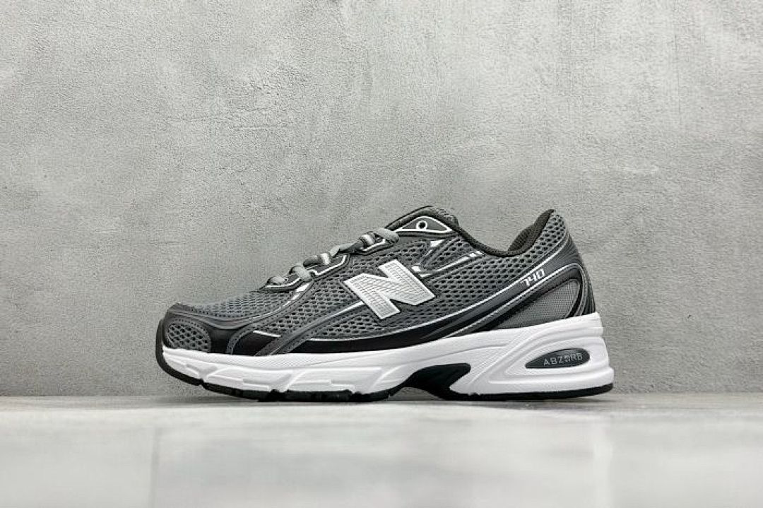 New Balance 740 Grey Black White ABZORB Running Shoes Sneakers