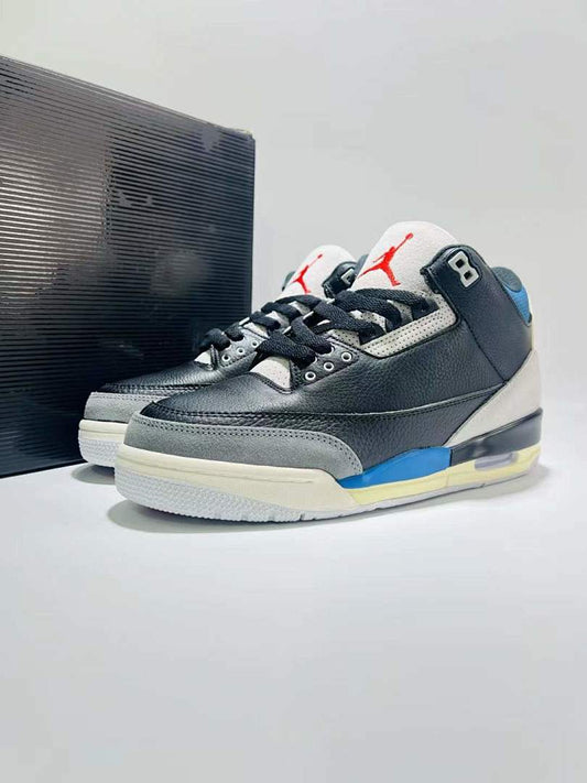 A Ma Maniére x Air Jordan 3 Retro SP Black Friends & Family Exclusive Sneakers AJ3 Dark Black Blue Grey White Men's Basketball Shoes