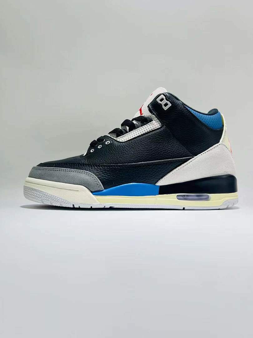 A Ma Maniére x Air Jordan 3 Retro SP Black Friends & Family Exclusive Sneakers AJ3 Dark Black Blue Grey White Men's Basketball Shoes