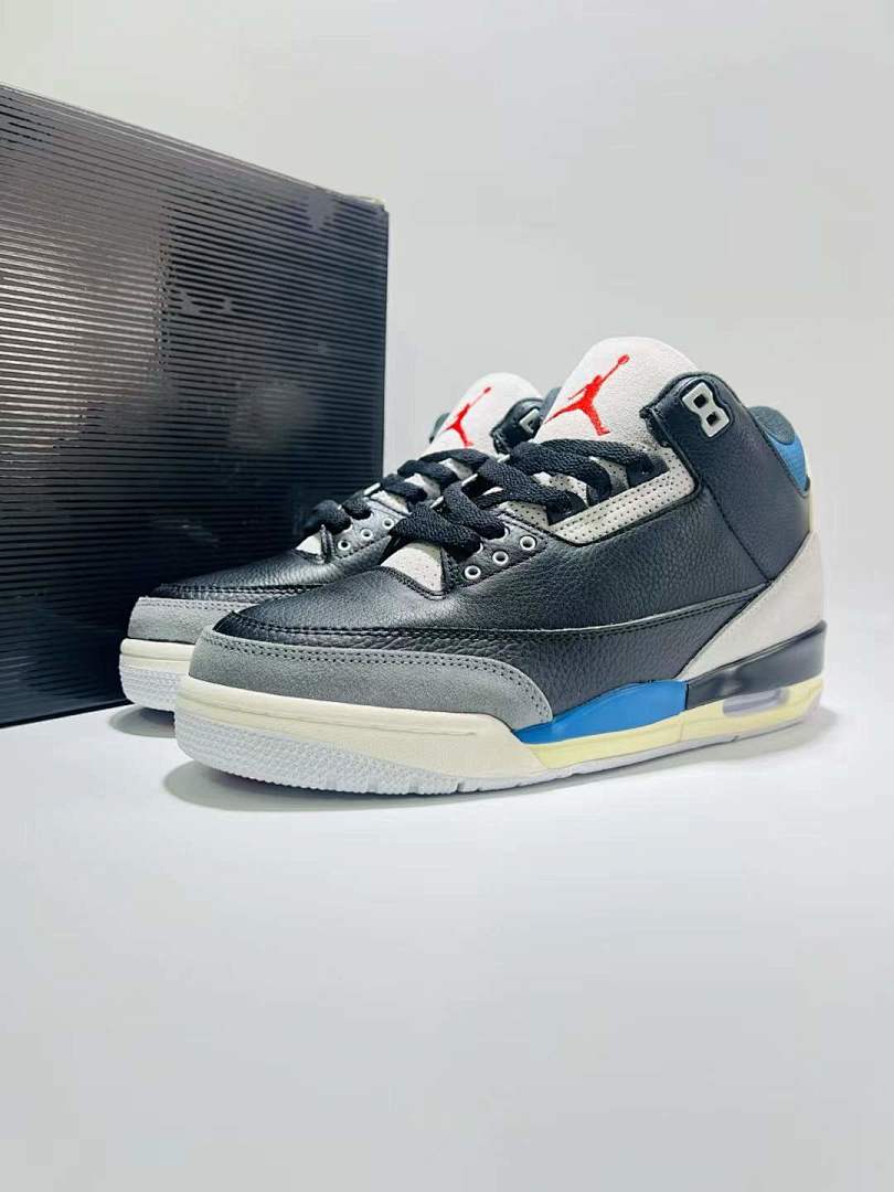 A Ma Maniére x Air Jordan 3 Retro SP Black Friends & Family Exclusive Sneakers AJ3 Dark Black Blue Grey White Men's Basketball Shoes