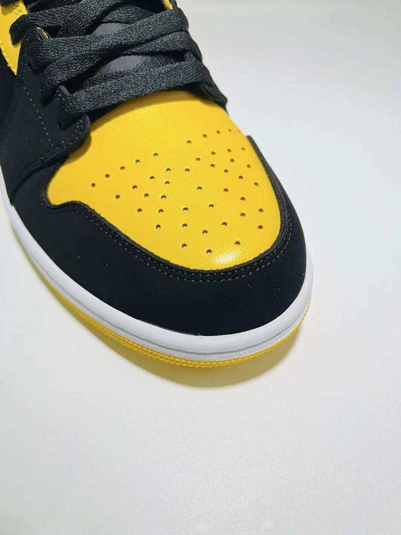 Nike Air Jordan 1 Mid "Black Pollen" (554724-077) Yellow Black Men's Women's Lifestyle Sneakers