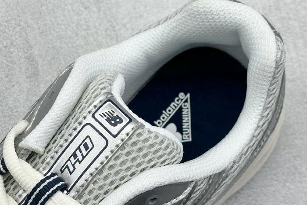New Balance 740 Silver Metallic White Mesh Retro Running Shoes ABZORB Sneakers Trainers