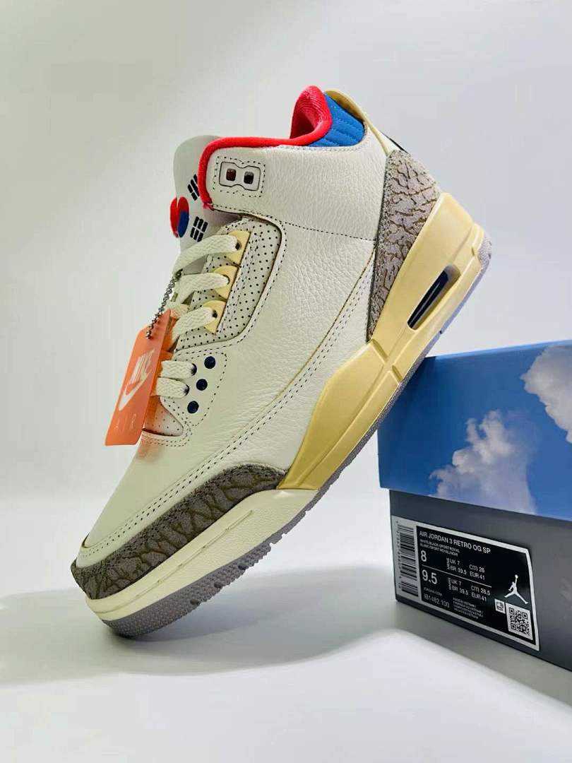 Nike Air Jordan 3 Retro Seoul AV8370-100 Men's Sneakers Shoes Korean Flag 88 Olympics Limited Edition