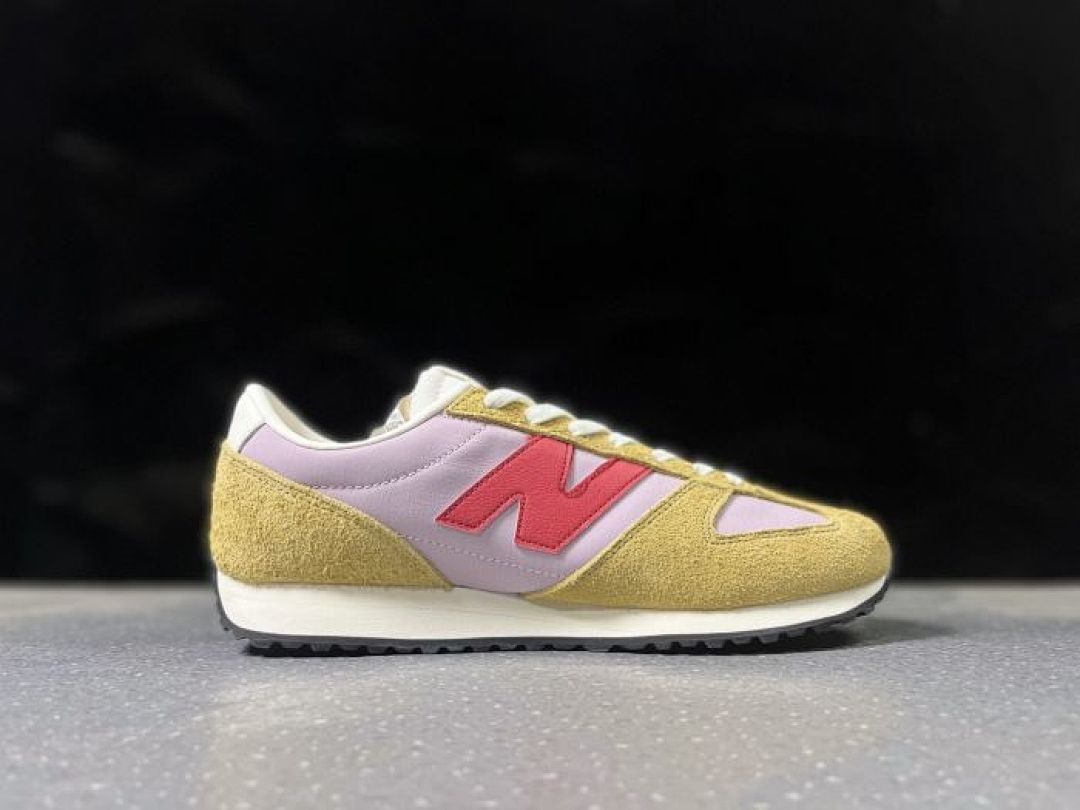 New Balance 237 Women's Velocity Red Calm Taupe Starlight Sneakers WS237PN1, Retro Lifestyle Trainers, Pink Mustard Olive Green Shoes