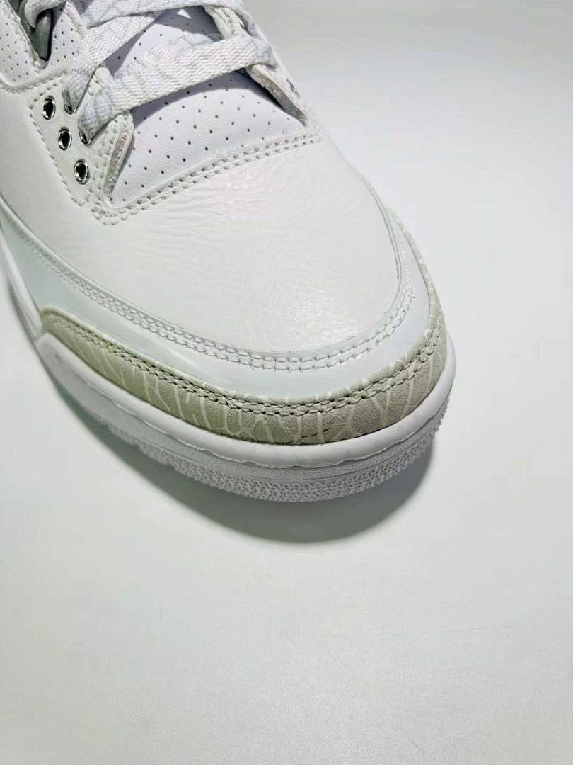 Air Jordan 3 Retro Pure White Men's Sneakers 136064-111