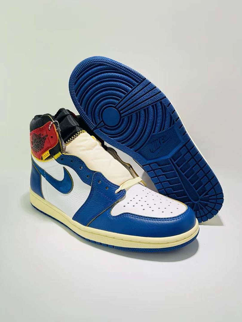 Union x Air Jordan 1 Retro High OG Storm Blue Sneakers (BV1300-146) Men's Limited Edition Collaboration