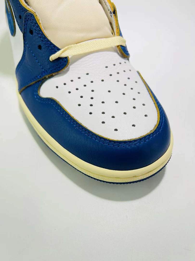 Union x Air Jordan 1 Retro High OG Storm Blue Sneakers (BV1300-146) Men's Limited Edition Collaboration