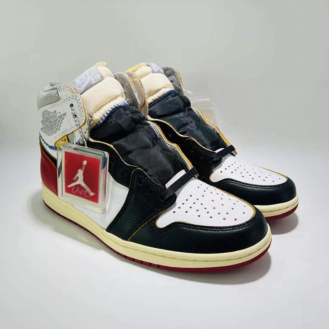 Union x Air Jordan 1 Retro High OG 'Black Toe' BV1300-106 Men's Nike Sneakers
