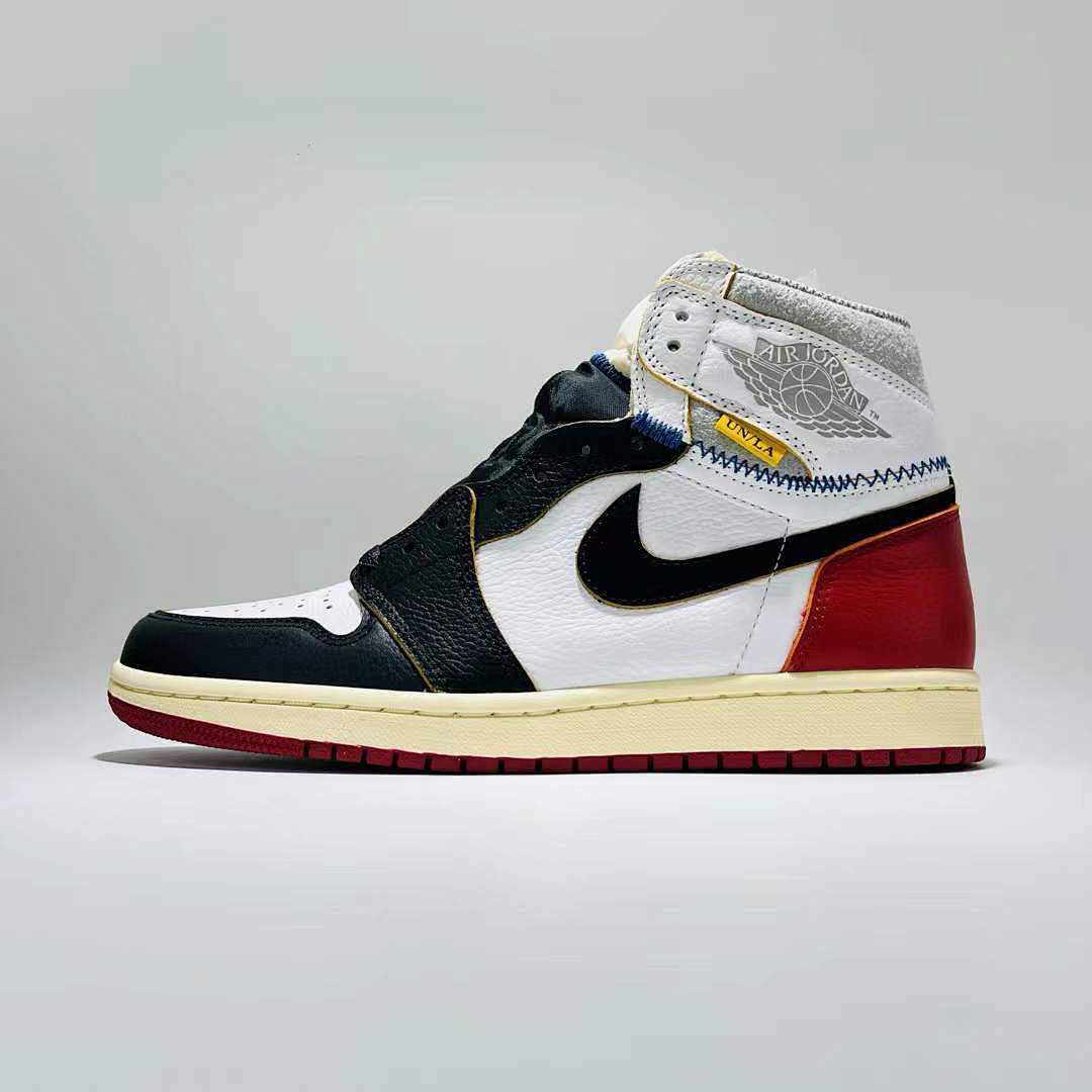 Union x Air Jordan 1 Retro High OG 'Black Toe' BV1300-106 Men's Nike Sneakers