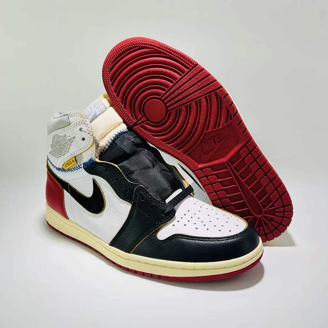 Union x Air Jordan 1 Retro High OG 'Black Toe' BV1300-106 Men's Nike Sneakers