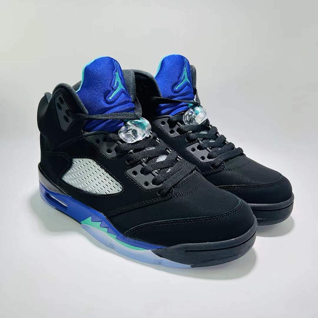 Air Jordan 5 Retro 'Aqua' Black Aquatone Concord DV0562-006 Men's Sneakers