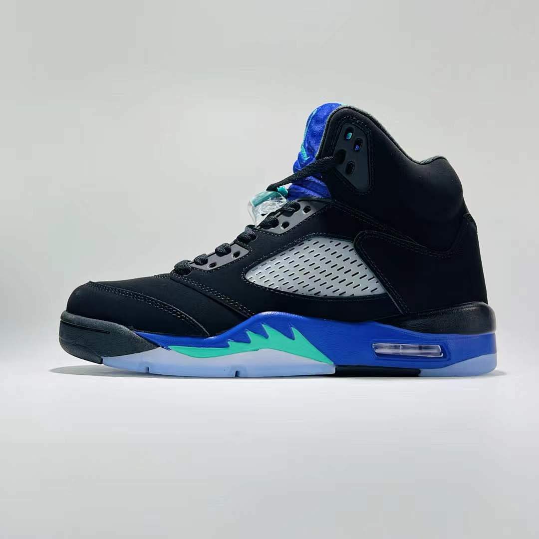 Air Jordan 5 Retro 'Aqua' Black Aquatone Concord DV0562-006 Men's Sneakers
